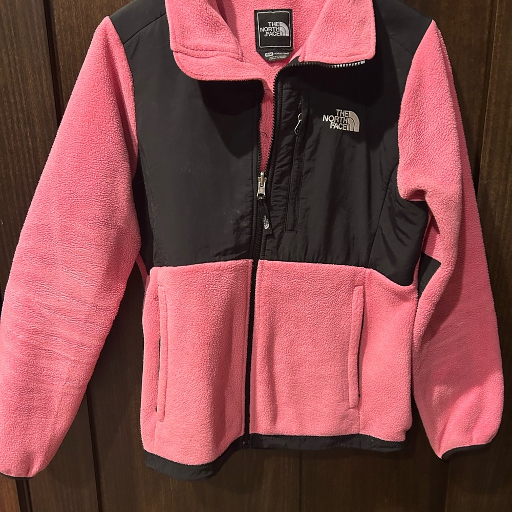 The North Face Pink and Black Fleece Jacket
